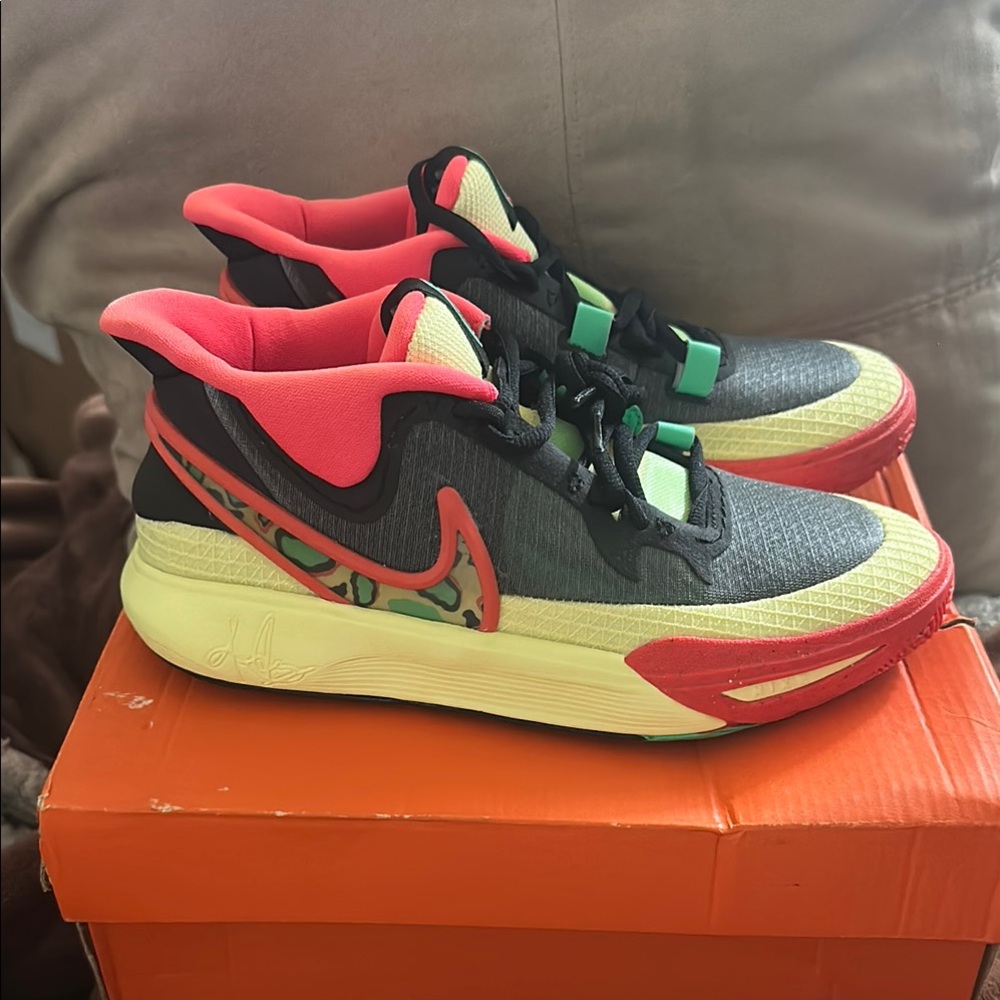 Nike Multicolor Low-Top Sneakers with Coral and Neon Accents